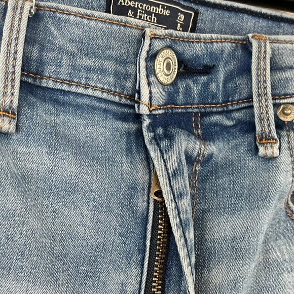 Abercrombie & Fitch Ultra High Rise Super Skinny Distressed Jeans Size 29 / 8R - Picture 6 of 10